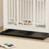 Wooden Dog Crate Furniture With Divider And Storage - White - Image 15