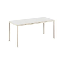 Harry - Contemporary Wood And Metal Computer Desk With Water And Heat Resistance - Ivory