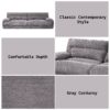 Cadenza - Corduroy Loveseat - Gray - Image 3