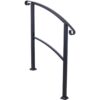 Handrails For Outdoor Steps, Fit 1 Or 3 Steps Outdoor Stair Railing, Flexible Front Porch Hand Rail, Transitional Handrails For Concrete Steps Or Wooden Stairs - Black - Image 6
