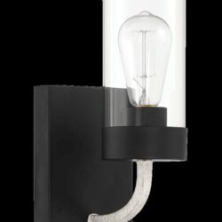 Zephyr - Single Light Sconce - Black / Clear