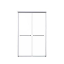 Semi Frameless Double Sliding Shower Door With 6Mm Sgcc Tempered Glass - Chrome