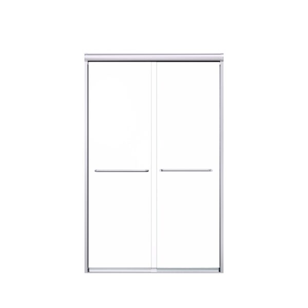 Semi Frameless Double Sliding Shower Door With 6Mm Sgcc Tempered Glass - Chrome