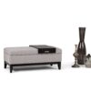 Oregon - Storage Ottoman Bench With Tray - Cloud Gray - Image 9