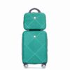 2 Piece Luggage Sets Lightweight Suitcase, Spinner Wheels, (20/14) - Dark Green - Image 4