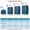 Hardshell Luggage Sets 4 Pieces 20" / 24" / 28" Luggages And Cosmetic Case Spinner Suitcase With Tsa Lock Lightweight - Blue - Image 3