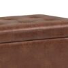 Cosmopolitan - Storage Ottoman - Distressed Saddle Brown - Image 6