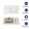 Rectangular Single Vanity Top With 1 Faucet Hole And Overflow, 32" X 18", Spacious Left Countertop For Storage - White - Image 7