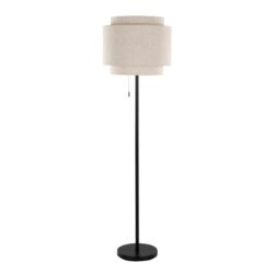 Tier - Contemporary Floor Lamp - Black / Beige
