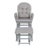 Mason - Glider And Ottoman Gray Wood - Light Gray Fabric - Image 7