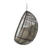 Hanging Basket Chair With Metal Frame And Seat Cushion - Khaki - Image 10