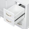 Vintage Style 36" Bathroom Vanity With Sink, Soft Closing Door, 4 Different Size Drawers Frame - White - Image 21