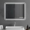 LED Bathroom Mirror Vanity Mirrors With Front Lights, Wall Mounted Anti-Fog Frameless Make Up Mirror With Light Copper-Free Mirror Horizontal Or Vertical - Clear - Image 7