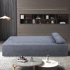 2 In 1 Convertible Sofa Bed, Full Size Folding Loveseat Couch With Soft Teddy Fabric, Floor Sofa Mattress With 2 Pillows, Space Saving Futon For Small Living Room, Dorm - Gray - Image 5