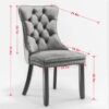 Classic Velvet Dining Chairs, High-End Tufted Solid Wood Contemporary Velvet Upholstered Dining Chair With Wood Legs Nailhead (Set of 2) - Burgundy - Image 20