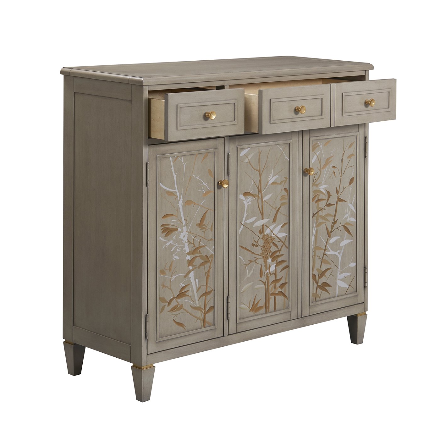 Dauphin - Handpainted Entryway Storage Cabinet - Gray Cashmere - Image 7