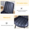 Ergonomic Extended Seat Cushion Dining Chair (Set of 4) With Integral Metal Leg Structure - Black - Image 7