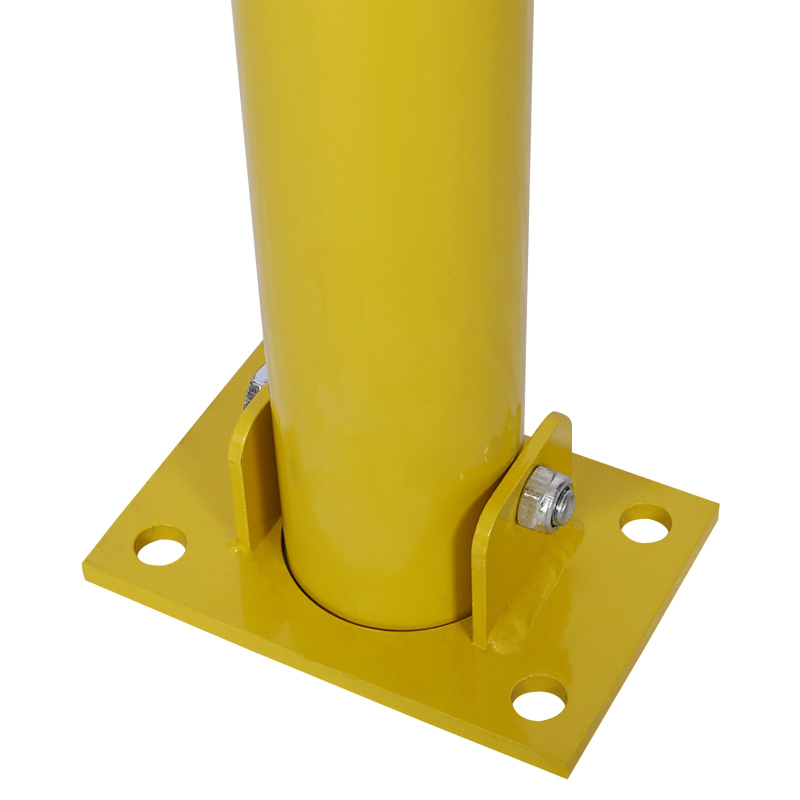 Round Steel Parking Bollard With Lock For Car Parking Protection And Home Garage Decor - Yellow - Image 7