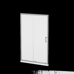 Single Sliding Shower Door With Handle - Chrome
