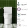 Gloss Tornado Flush 1 Piece Elongated Toilet With Siphonic Side Press, ADA Comfort Chair Height - Gloss White - Image 10