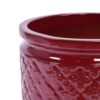 3 Pieces Ceramic Flowerpot, Planter For Patio & Garden Or Windowsills - Bean Paste Red - Image 8