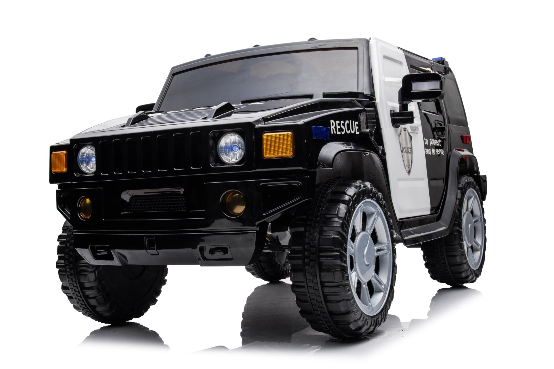 12V7A 30W*2 Four-Wheel Drive Leather Seat One Button Start, Forward And Backward, High And Low Speed, Music, Front Light, Power Display, Two Doors Can Open, 2.4G R / C, Seat Belt Four Wheel Absorber - Black - Image 3