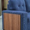 3 Piece Upholstered Sleeper Sofa - Blue - Image 4