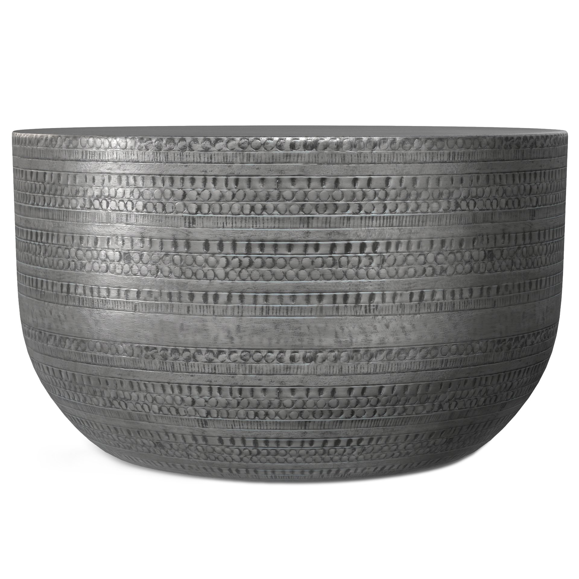 Johnsen - Metal Coffee Table - Antique Silver - Image 8