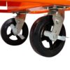 Heavy Duty Drywall Sheet Cart & Panel Dolly With 2400Lbs Capacity, Mold On Rubber Wheels, Steel Construction - Orange - Image 8