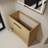 Modern Freestanding Bathroom Vanity With 2 Doors Storage, Excluding Sink - Oak - Image 5