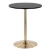 Pebble - Contemporary / Glam Adjustable Dining Or Bar Table - Gold / Black - Image 3