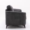 Callie - Woven Fabric Living Room Sofa, Loveseat (Set of 2) - Gray - Image 8