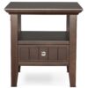 Acadian - End Table With Drawer - Brown - Image 3
