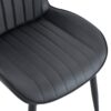 Minimalist Ergonomic Dining Chair (Set of 4) With Curved Cushions And Metal Frame - Black - Image 16