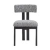 Mid Century 5 Piece Dining Set With Upholstered Metal Leg Chairs And Solid Wood Top Table - Black / White / Natural - Image 6