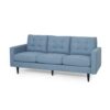 Jenny - Contemporary Tufted Fabric 3 Seater Sofa - Blue - Image 5