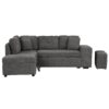 Convertible Sleeper, Sectional Pull Out Sofa Bed With Storage Ottoman, 2 Throw Pillows, 2 Stools, Wireless Charger And Two Hidden USB Ports For Living Room - Dark Gray - Image 17