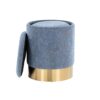 Marla - Contemporary Nesting Ottoman Set - Gold / Blue - Image 5