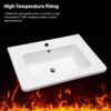 Rectangular Single Vanity Top With 1 Faucet Hole And Overflow, 28 X 19" - White - Image 6