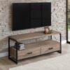 TV Stand, Console, Media Entertainment Center, Storage Drawers, Living Room, Bedroom, Contemporary, Modern - Taupe - Image 11