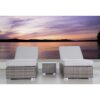 3 Piece Chaise Lounge Set With Adjustable Reclining - Gray Mix - Image 6