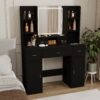 43.31" Newly Designed Smart Mirror Dressing Table With Drawers And Storage Cabinet, Dressing Table With Dressing Pad For Bedroom, Dressing Room - Black - Image 8