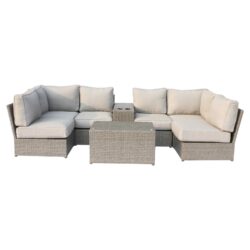 Outdoor 4 Person Sofa Seating Group With Cushions Frame - Gray Mix
