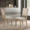Brutus - Wide Contemporary Fabric Dining Chair (Set of 2) - Reclaimed Wheat - Image 6
