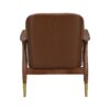 Accent Chair With Cushioned Seat, Brass Tipped Legs - Dark Brown - Image 15