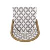 Outdoor Rattan And Aluminum French Bistro Chairs Set Bamboo - White / Gray - Image 9