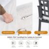 Modern Classic Cast Outdoor Patio Dining Chairs, Ergonomic Lattice Backrest Design, Sunbrella Cushion, Weather Resistant And Durable (Set of 2) - Ember Black - Image 10