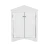 Triangle Bathroom Storage Cabinet With Adjustable Shelves, Freestanding Floor Cabinet For Home Kitchen - White - Image 18