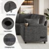 Sectional Sofa Versatile Sofa Bed Sofa Sleeper U - Shaped Sofa With Ample Storage Space, 2 Cup Holders And Charging Ports For Living Room - Beige Gray - Image 7