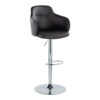 Boyne - Contemporary Adjustable Barstool With Swivel With Oval Footrest (Set of 2) - Chrome / Black - Image 2